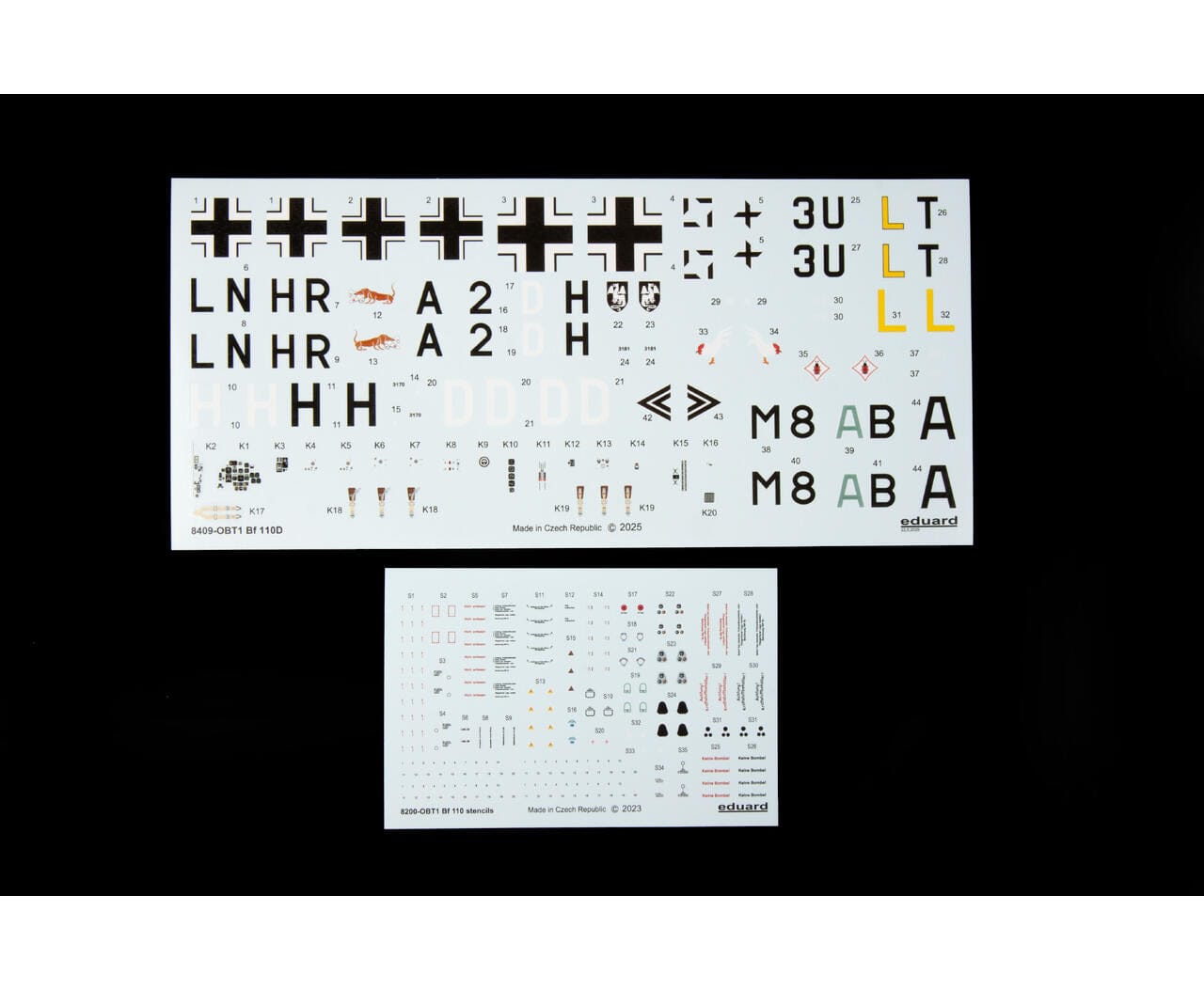 400 - Eduard - 8409 - Messerschmitt Bf 110 D - decals