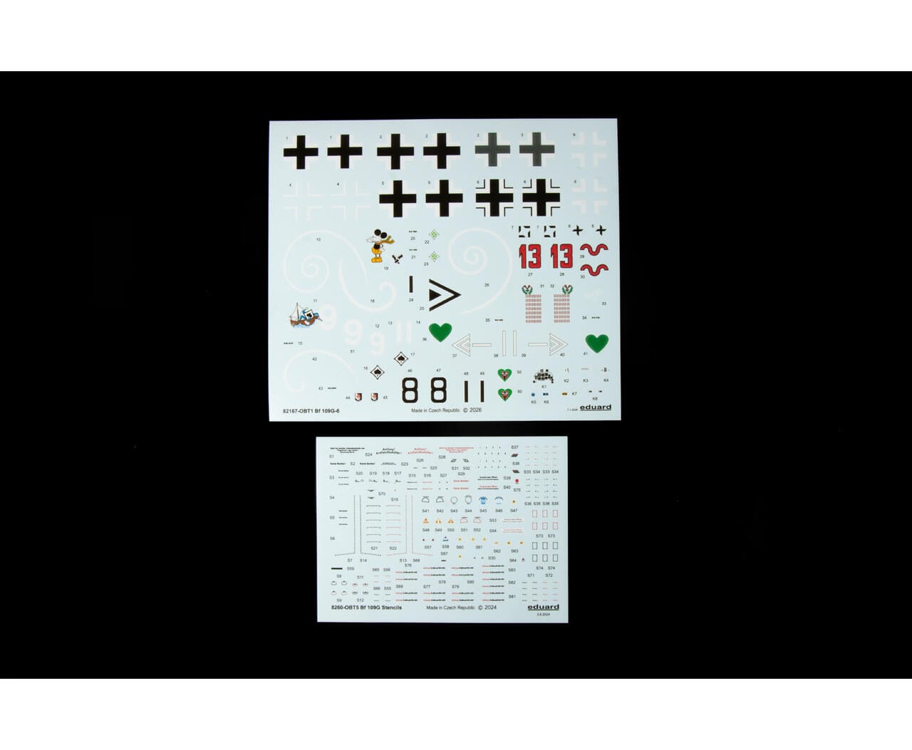 400 - Eduard - 82167 - Messerschmitt Bf 109 G-6 - decals