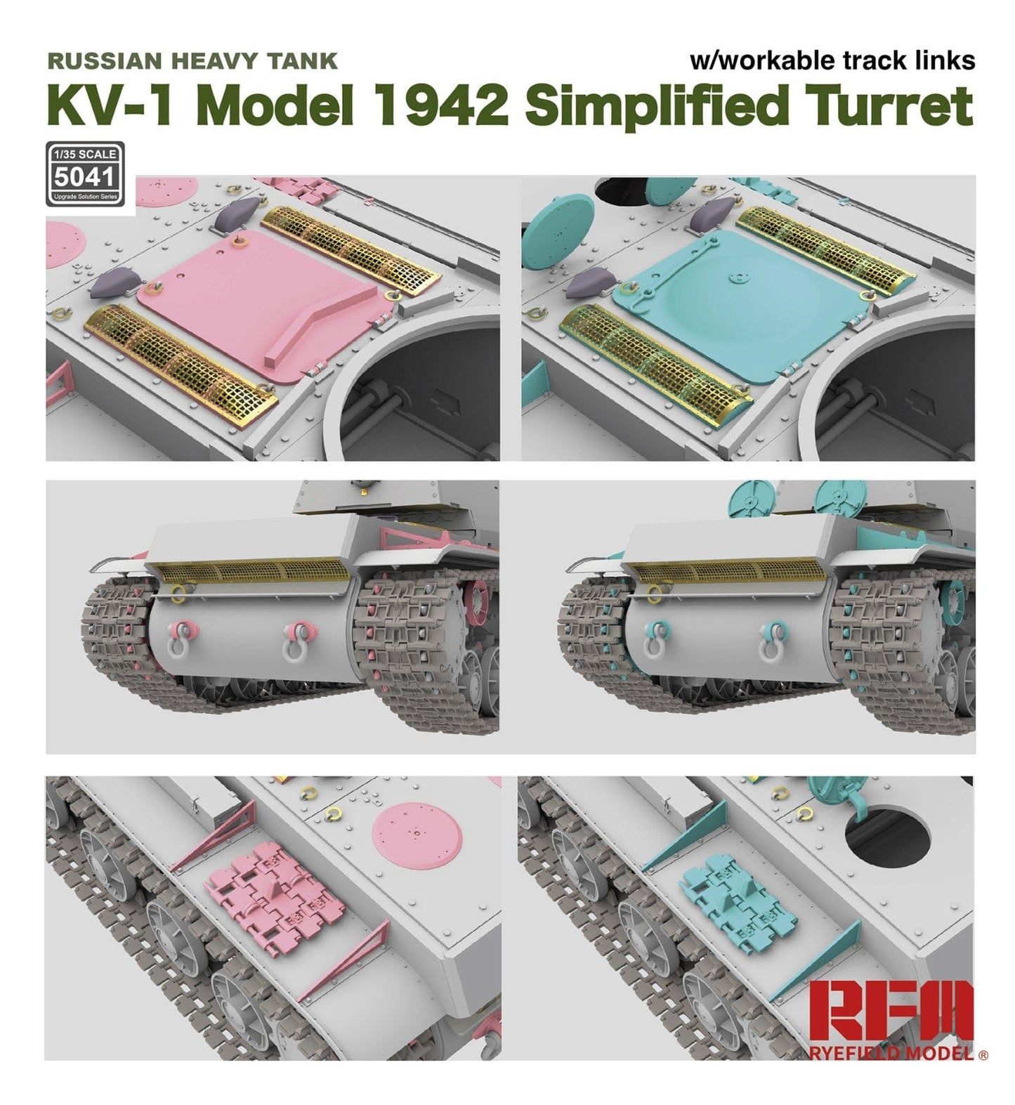 502 - Rye Field Model - 5041 - KV-1 obr. 1942 (Simplified Turret) - digital model