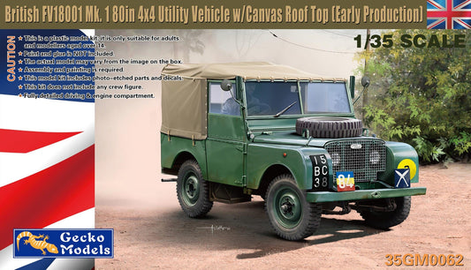 010 - Gecko Models - 35GM0062 - Land Rover FV18001 Mk 1 80in 4x4 (Canvas Top) (early) - primary image