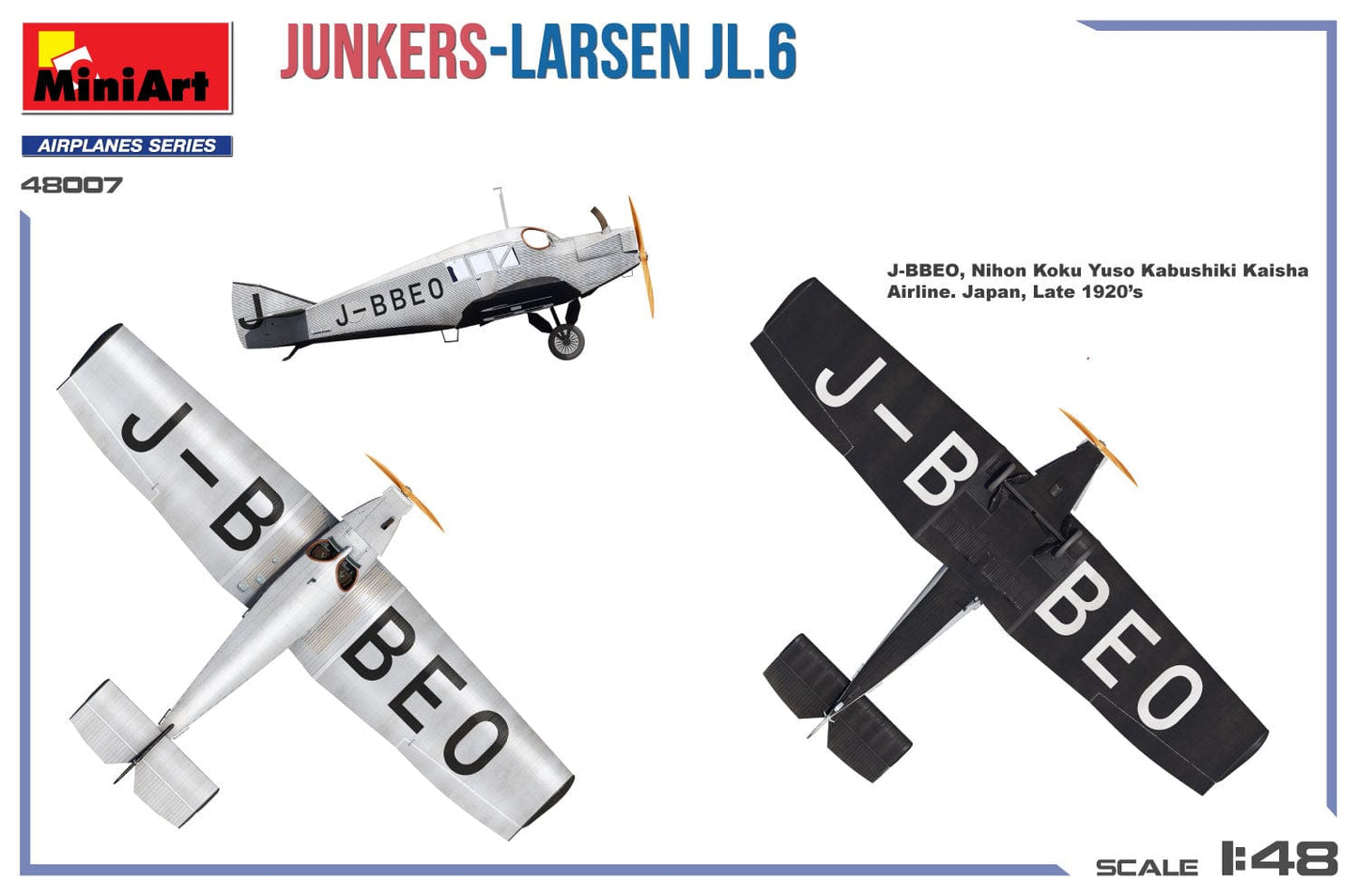 303 - Miniart - 48007 - Junkers-Larsen JL-6 - paint schemes
