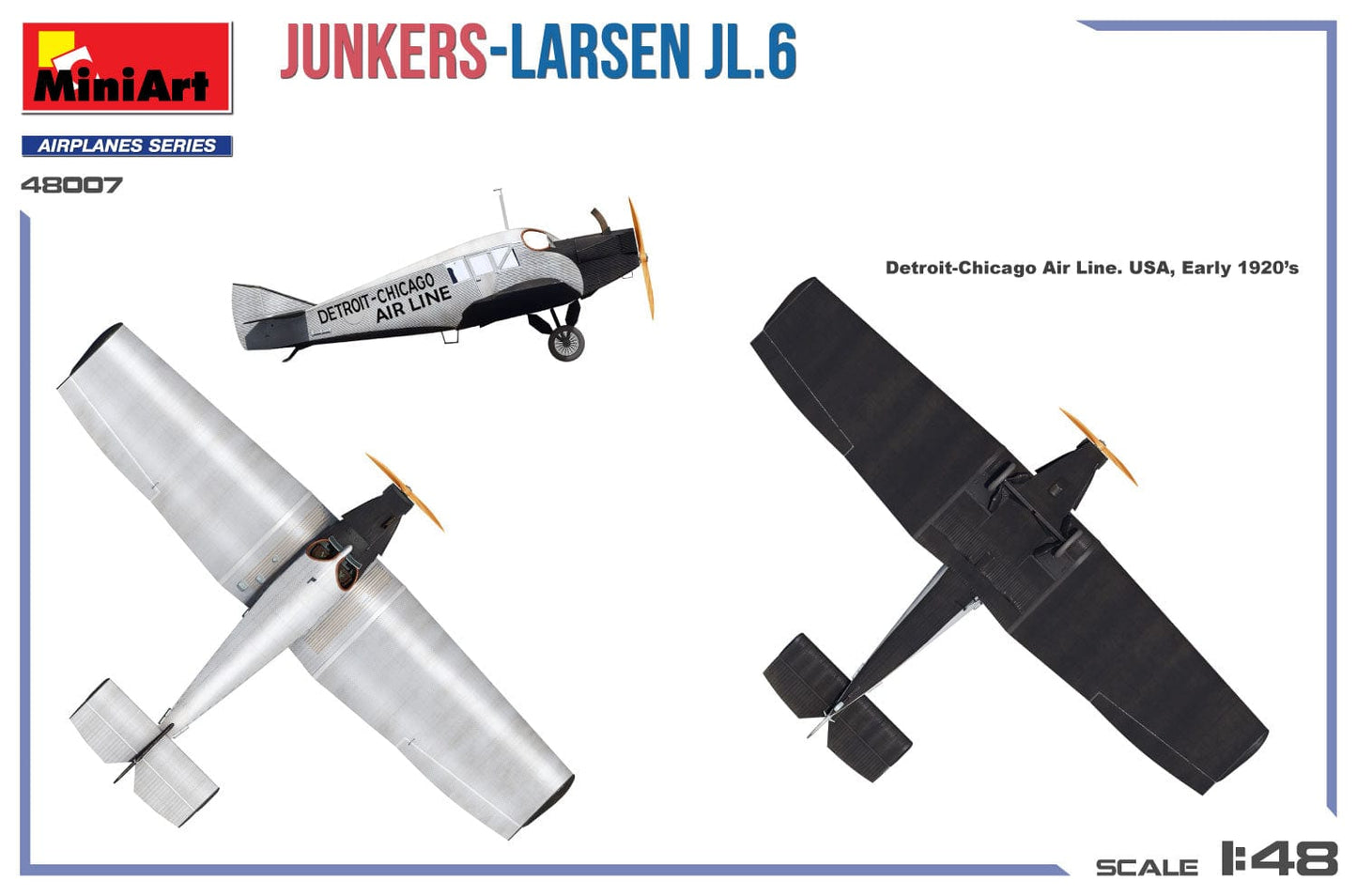 301 - Miniart - 48007 - Junkers-Larsen JL-6 - paint schemes
