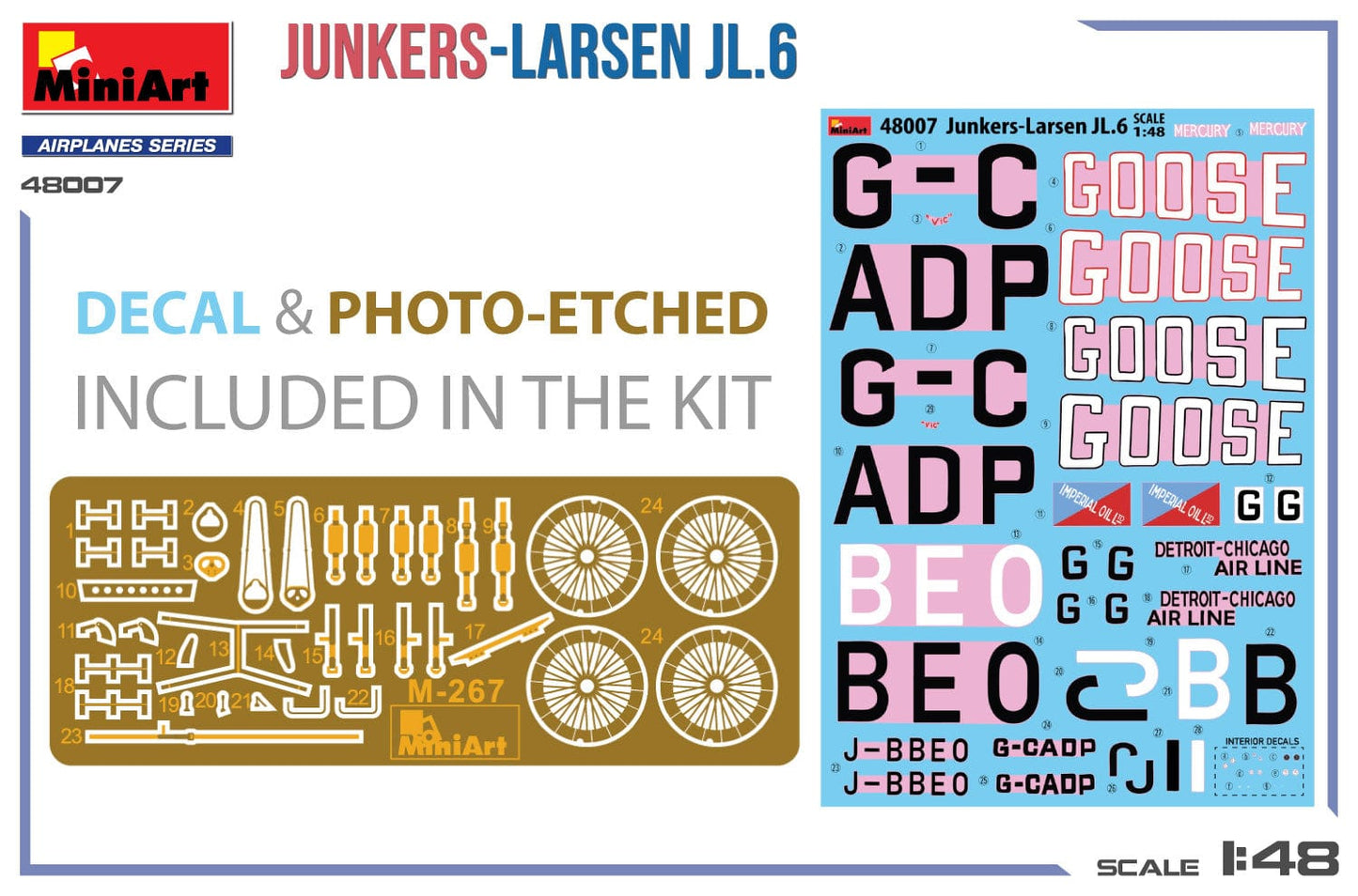 400 - Miniart - 48007 - Junkers-Larsen JL-6 - decals