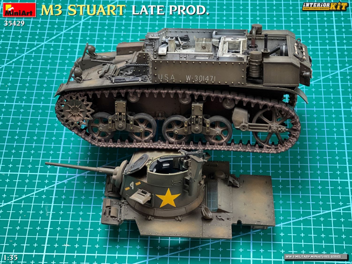 Miniart - 35429 - M3 Stuart (late) - painted model
