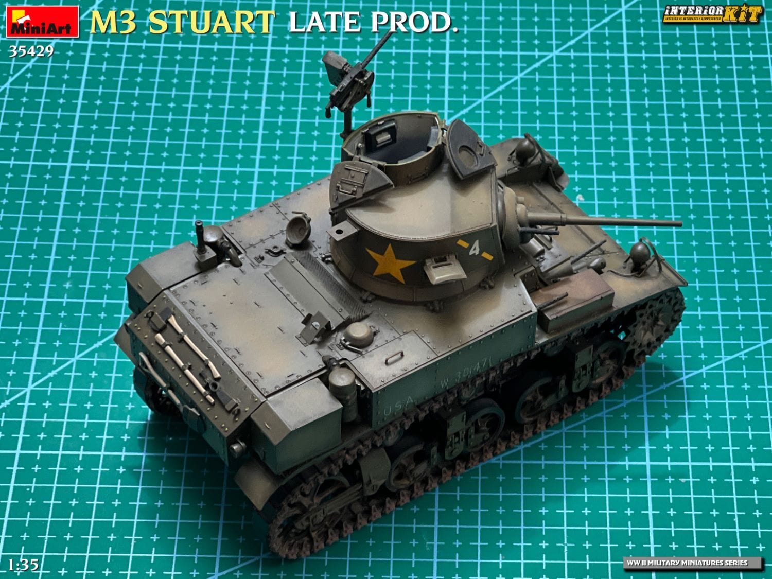 Miniart - 35429 - M3 Stuart (late) - painted model