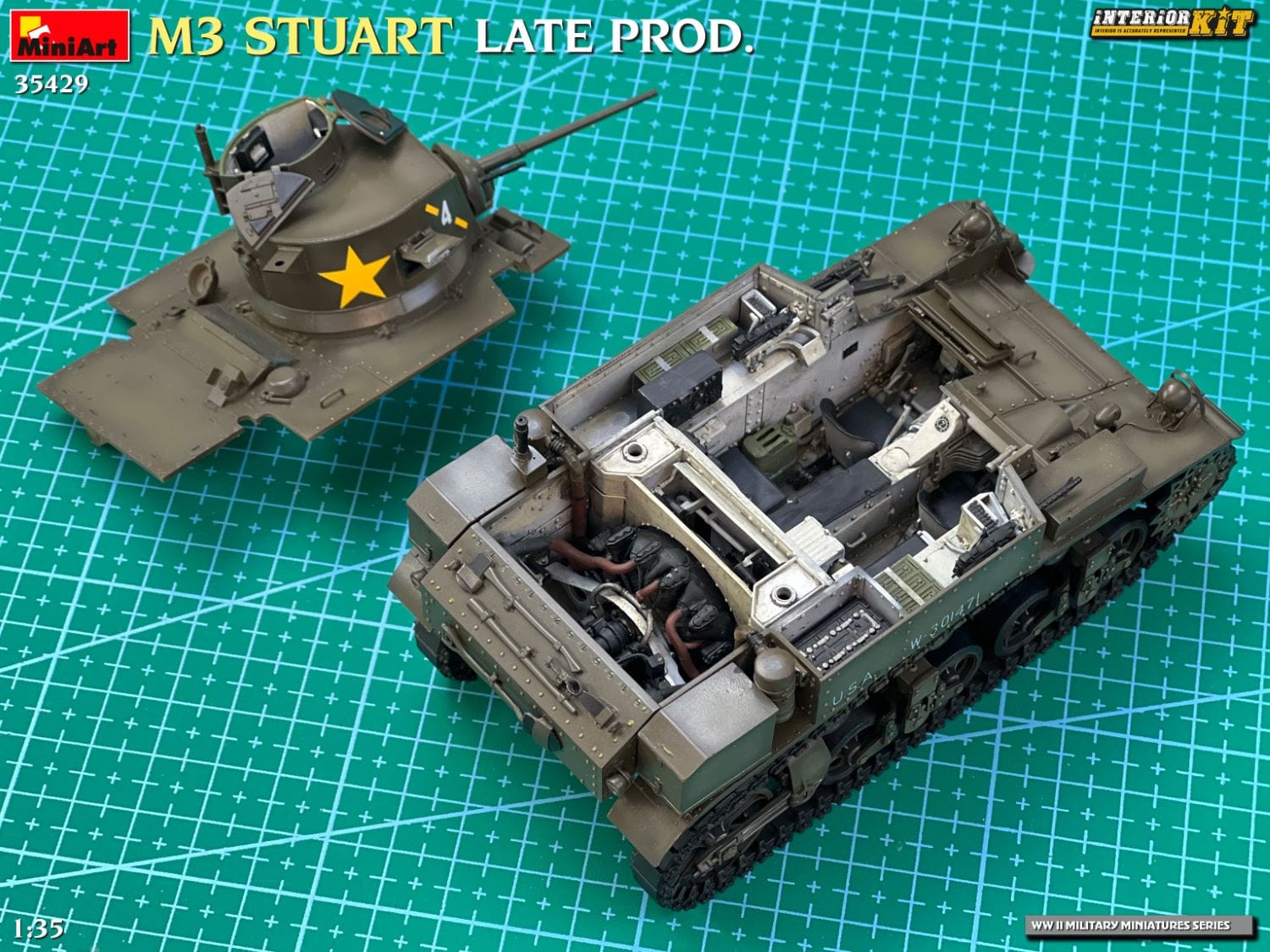 Miniart - 35429 - M3 Stuart (late) - painted model
