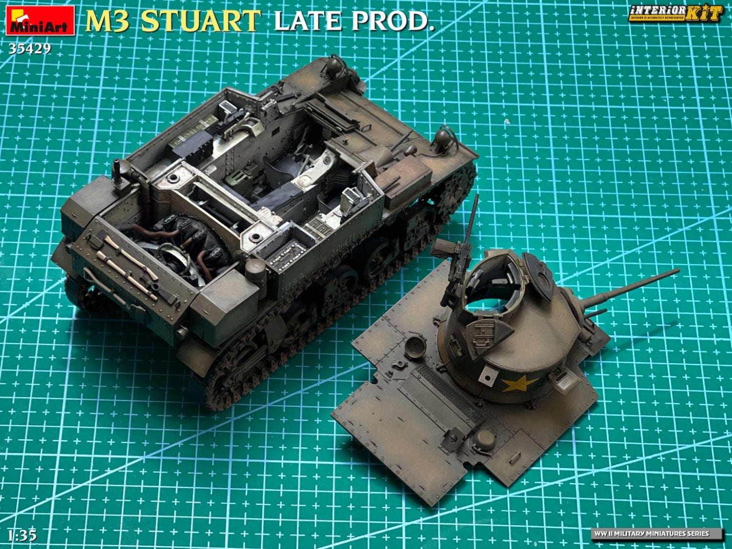 Miniart - 35429 - M3 Stuart (late) - painted model