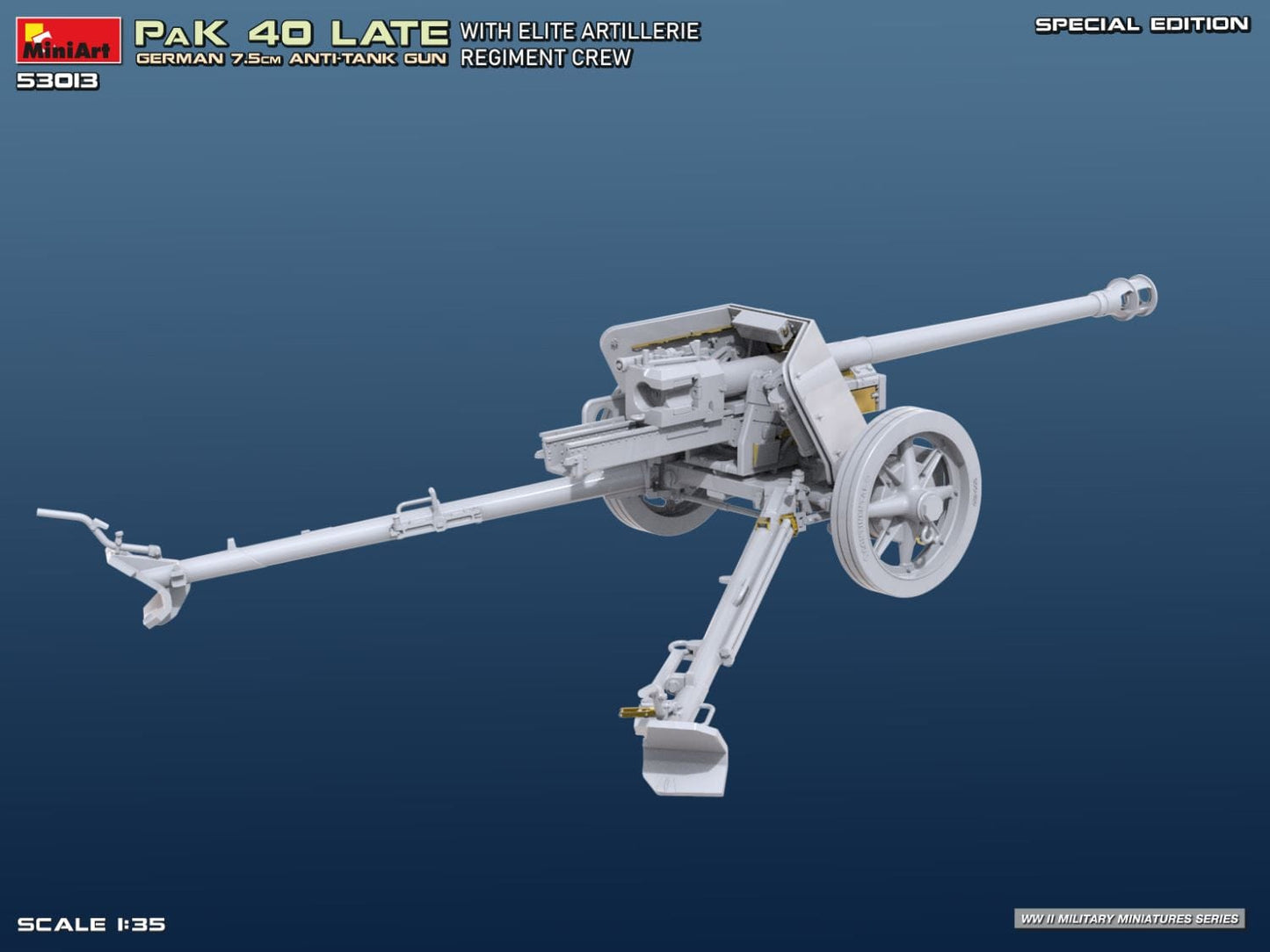 500 - Miniart - 53013 - 7.5cm PaK 40 (late) with Elite Crew - digital model