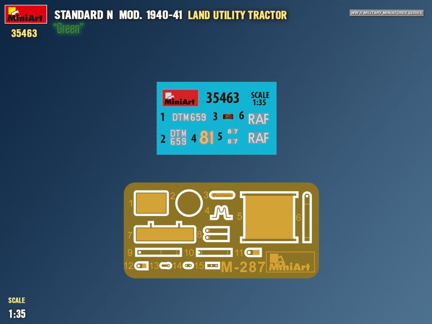 303 - Miniart - 35463 - Fordson Model N ‘Green’ (1940-41) - paint schemes