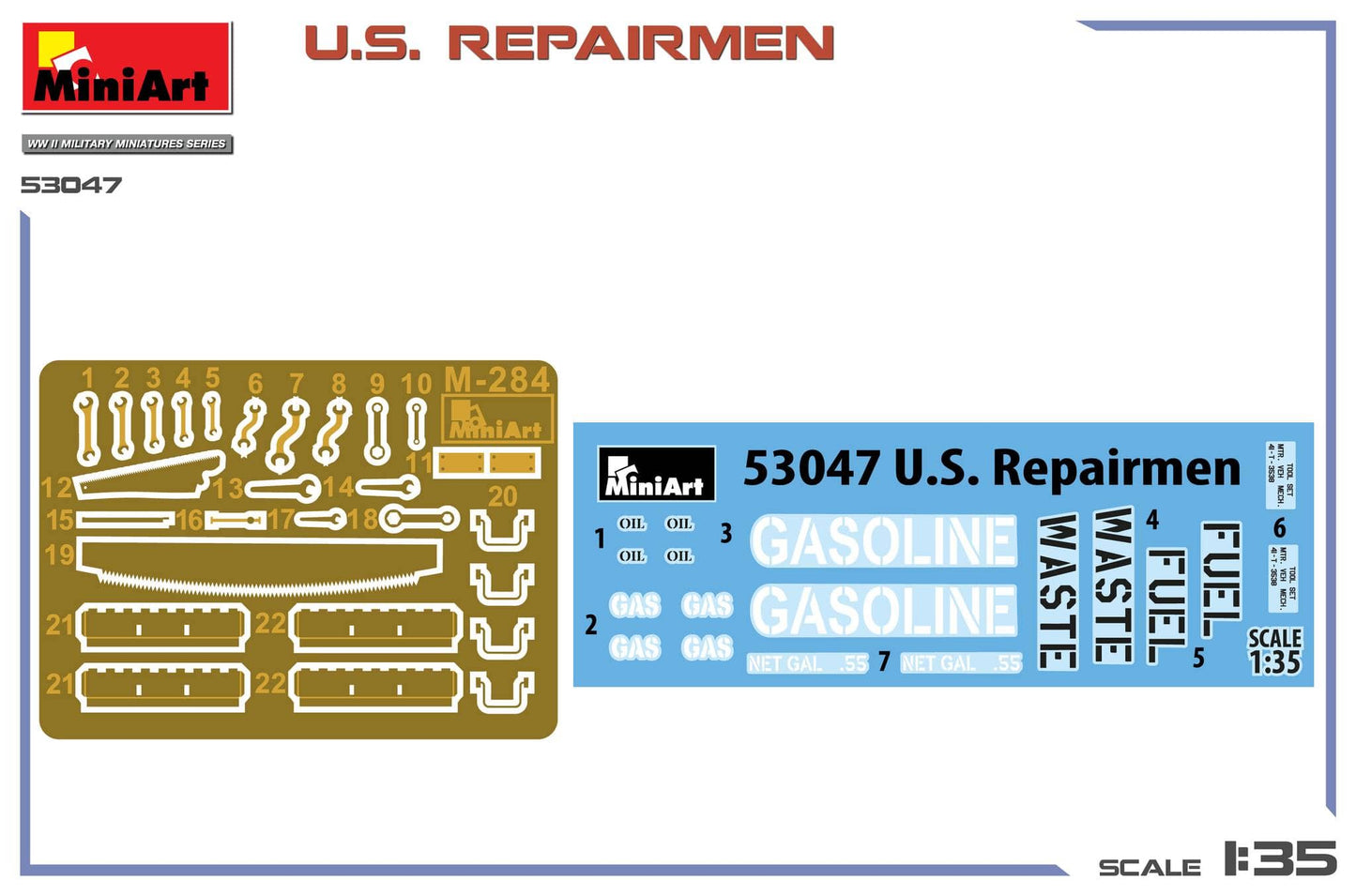 400 - Miniart - 53047 - United States Repairmen - decals