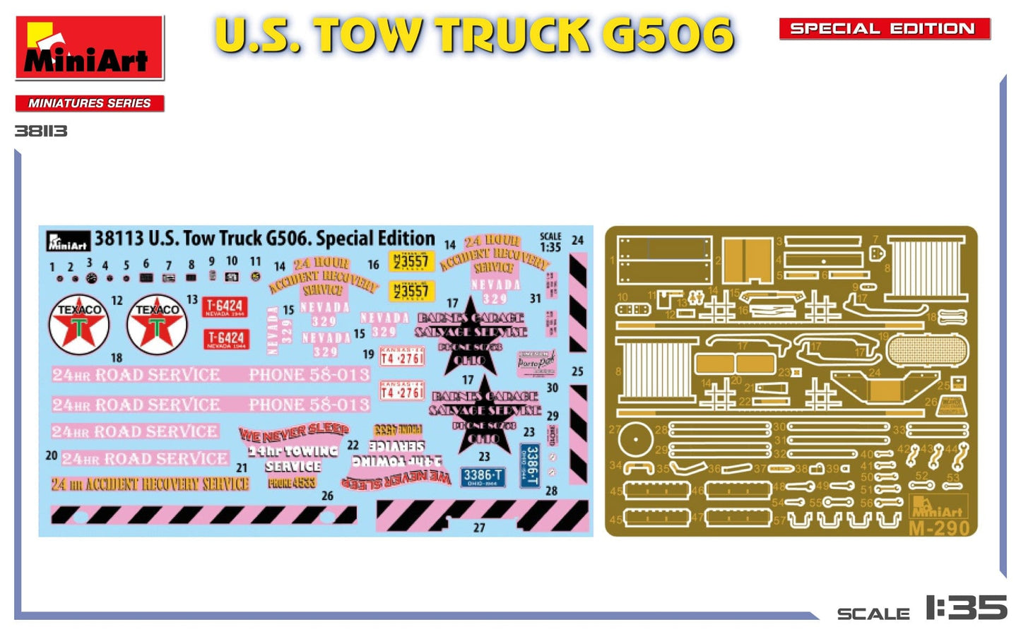 400 - Miniart - 38113 - Chevrolet G506 Tow Truck - decals