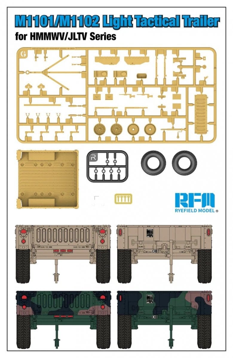 300 - Rye Field Model - 5117 - M1101/M1102 Light Tactical Trailer - paint schemes