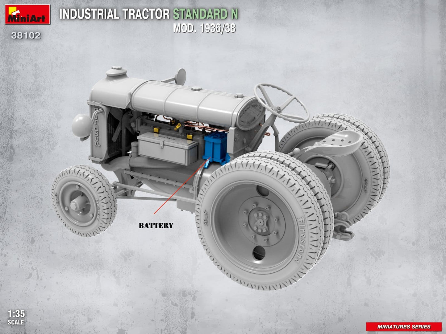 605 - Miniart - 38102 - Fordson Model N Industrial (1936-38) - unpainted model