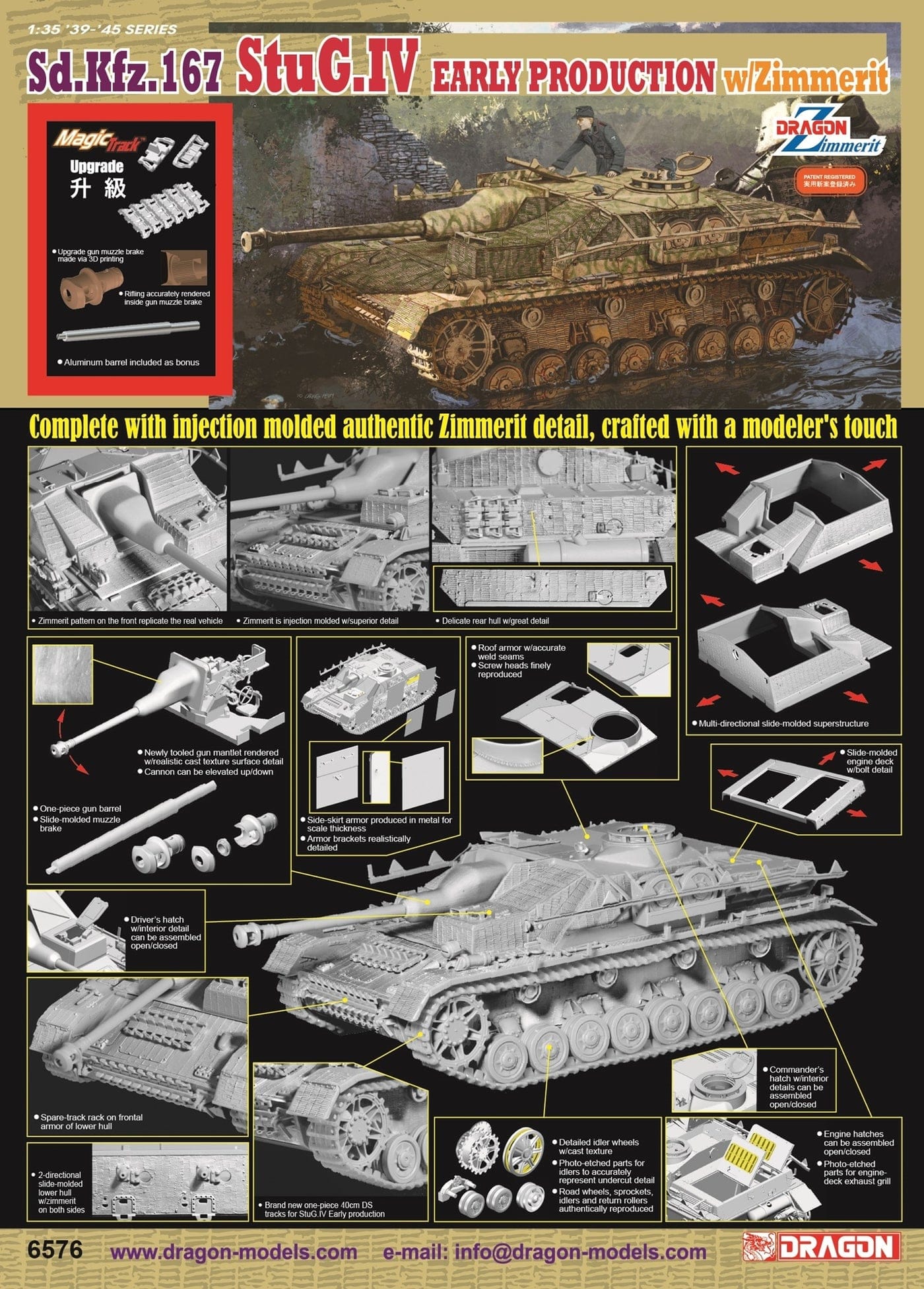 300 - Dragon - 6576 - StuG IV (early) with Zimmerit - paint schemes