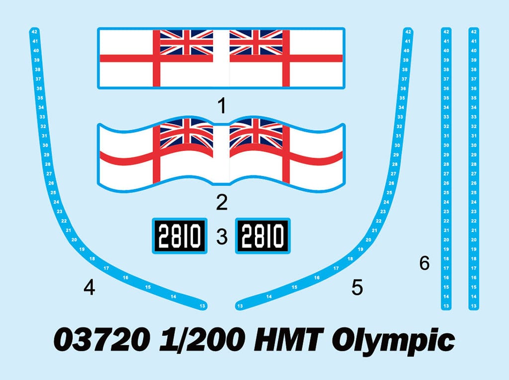 Trumpeter - 03720 - HMT Olympic - decals