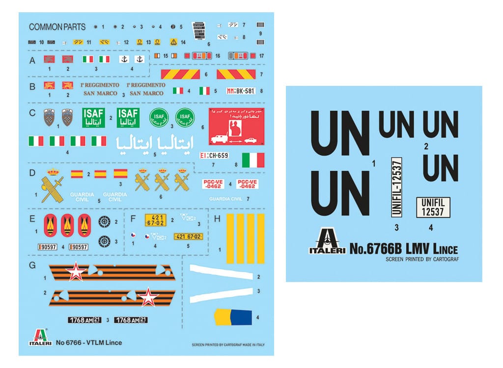 400 - Italeri - 6766 - Iveco VTLM Lince - decals