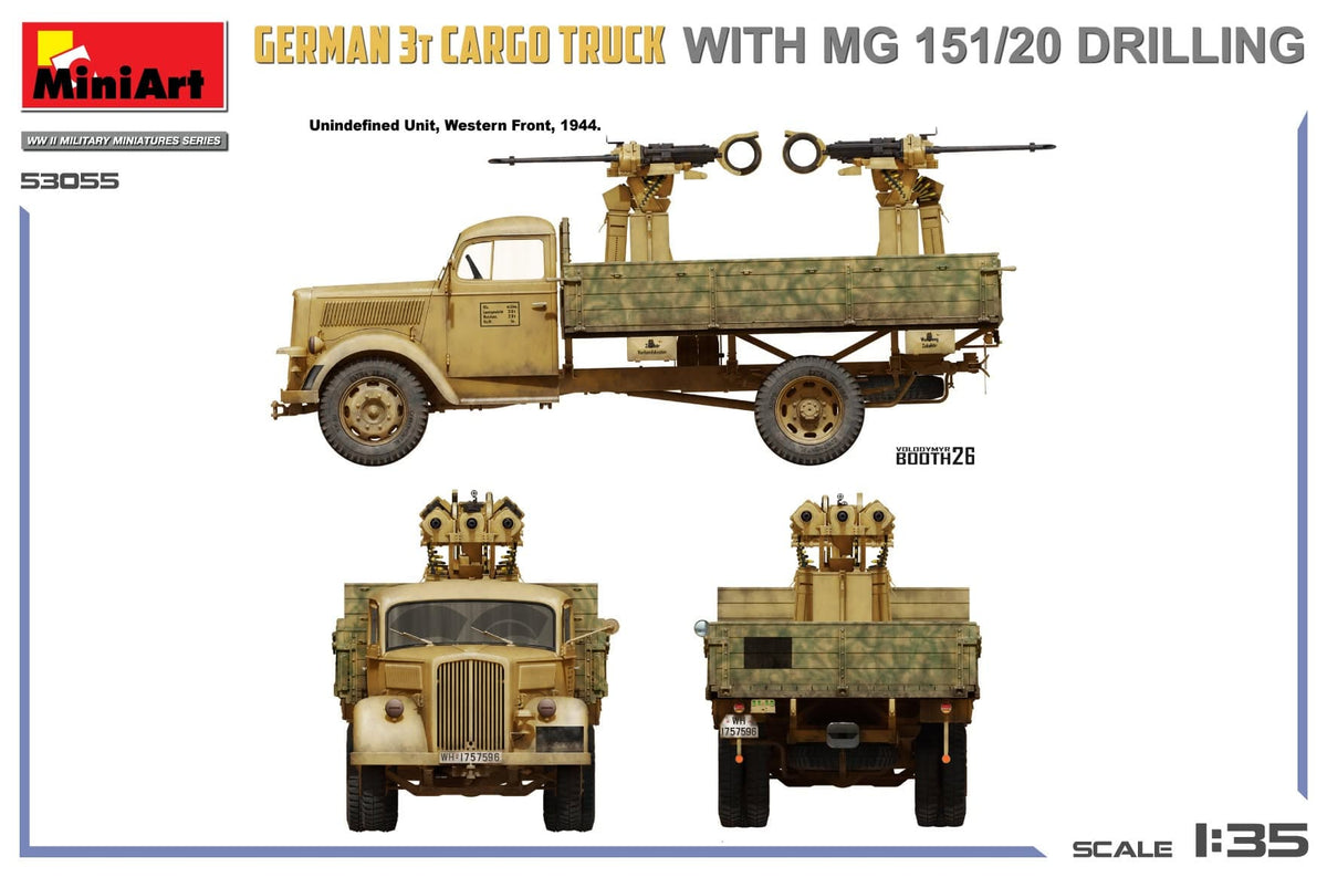 301 - Miniart - 53055 - Opel Blitz 3.6-36S with MG 151/20 ‘Drilling’ - paint schemes