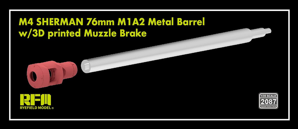 010 - Rye Field Model - 2087 - M4 Sherman 76mm Gun M1A2 Barrel and Muzzle Brake - primary image