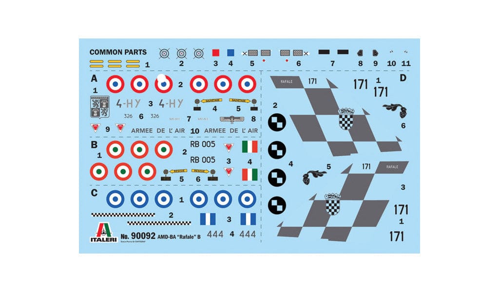 400 - Italeri - 90092 - Dassault Rafale B - decals