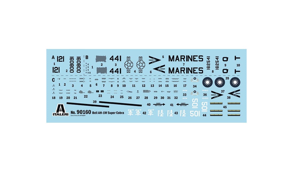 400 - Italeri - 90160 - Bell AH-1W Super Cobra - decals