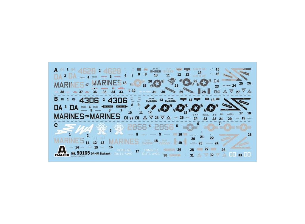 400 - Italeri - 90165 - Douglas OA-4M Skyhawk - decals