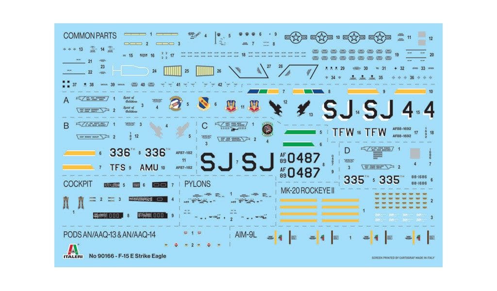 400 - Italeri - 90166 - McDonnell Douglas F-15E Strike Eagle - decals