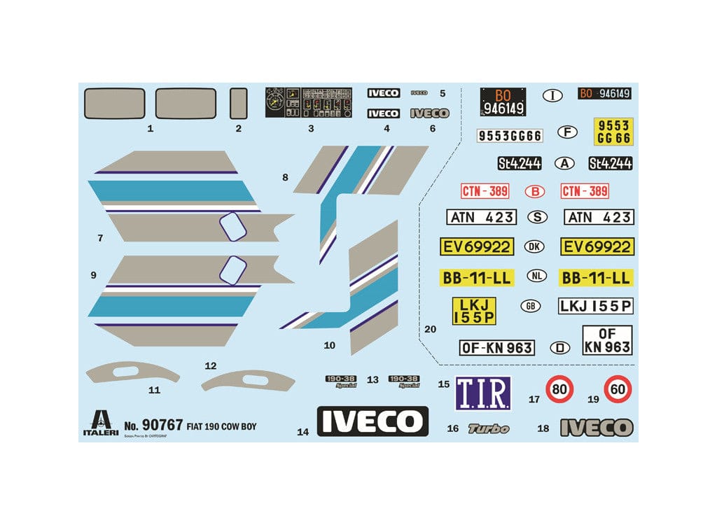 400 - Italeri - 90767 - IVECO 190.38 CowBoy - decals