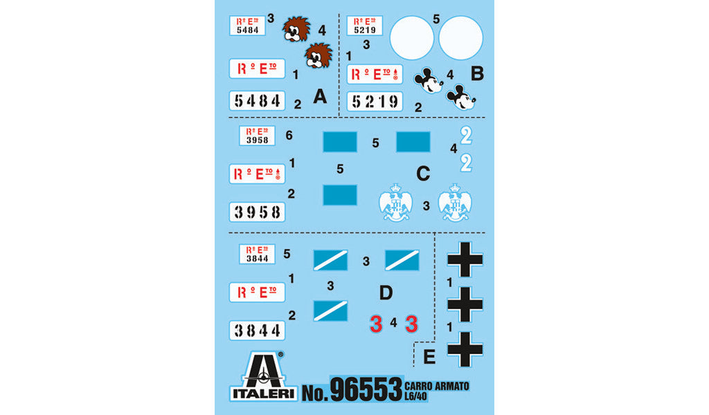 400 - Italeri - 96553 - Carro Armato L6/40 - decals