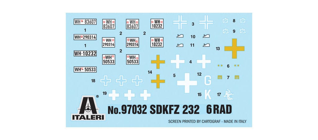 400 - Italeri - 97032 - s.Pz.Sp.Wg. (Fu) Sd.Kfz. 232 6-Rad - decals