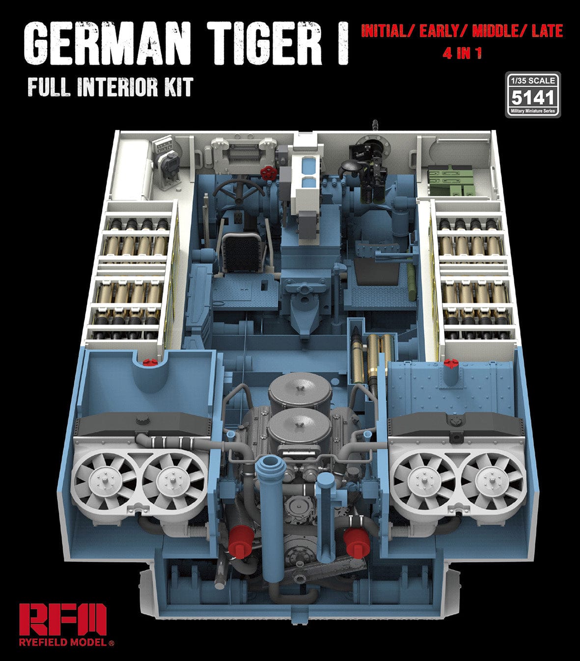 502 - Rye Field Model - 5141 - Pz.Kpfw. VI Ausf. E Tiger I Interior Upgrade Kit - digital model