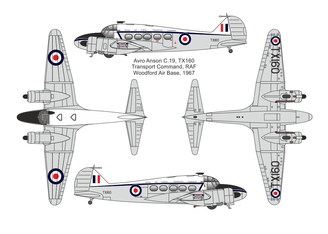 301 - Valom - 14447 - Avro Anson C.19 - paint schemes