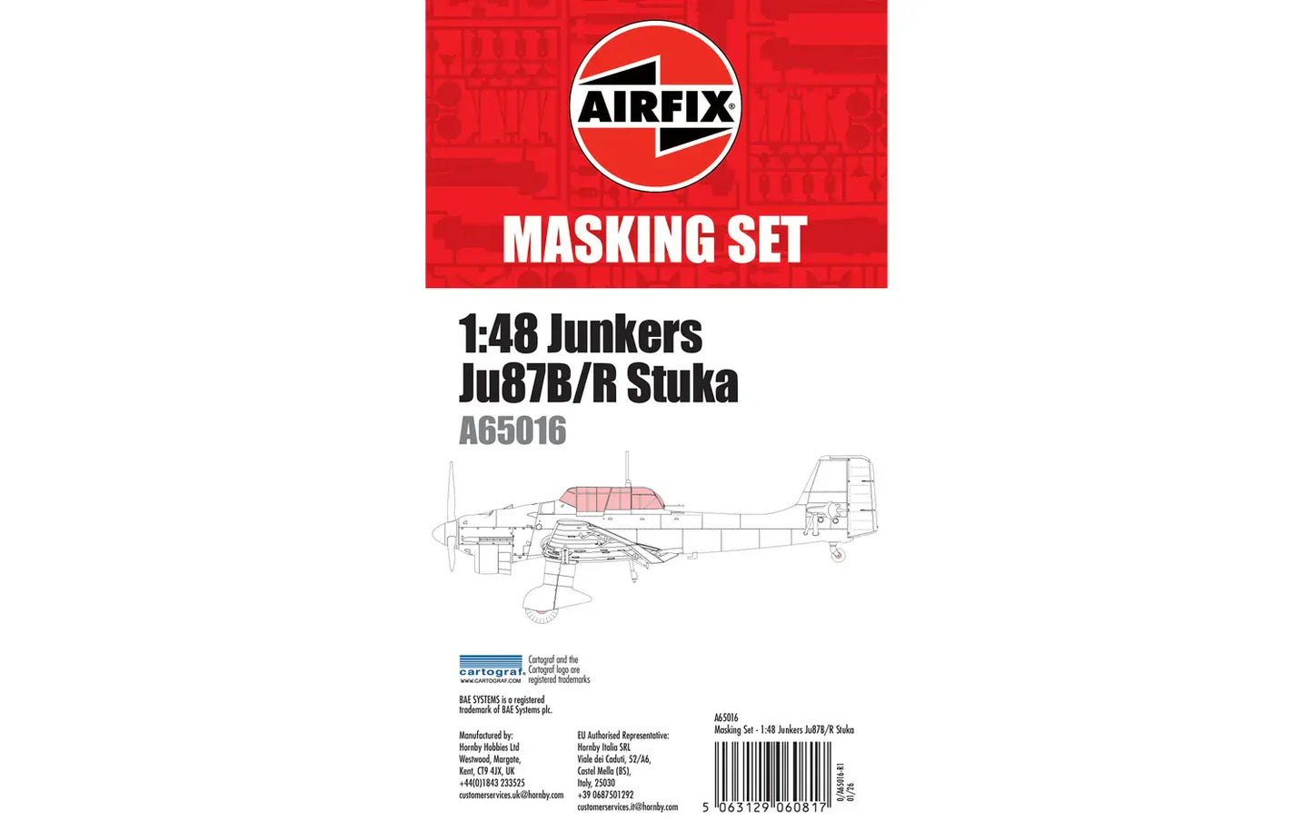 010 - Airfix - A65016 - Junkers Ju 87 B/R Stuka Masking Set - primary image