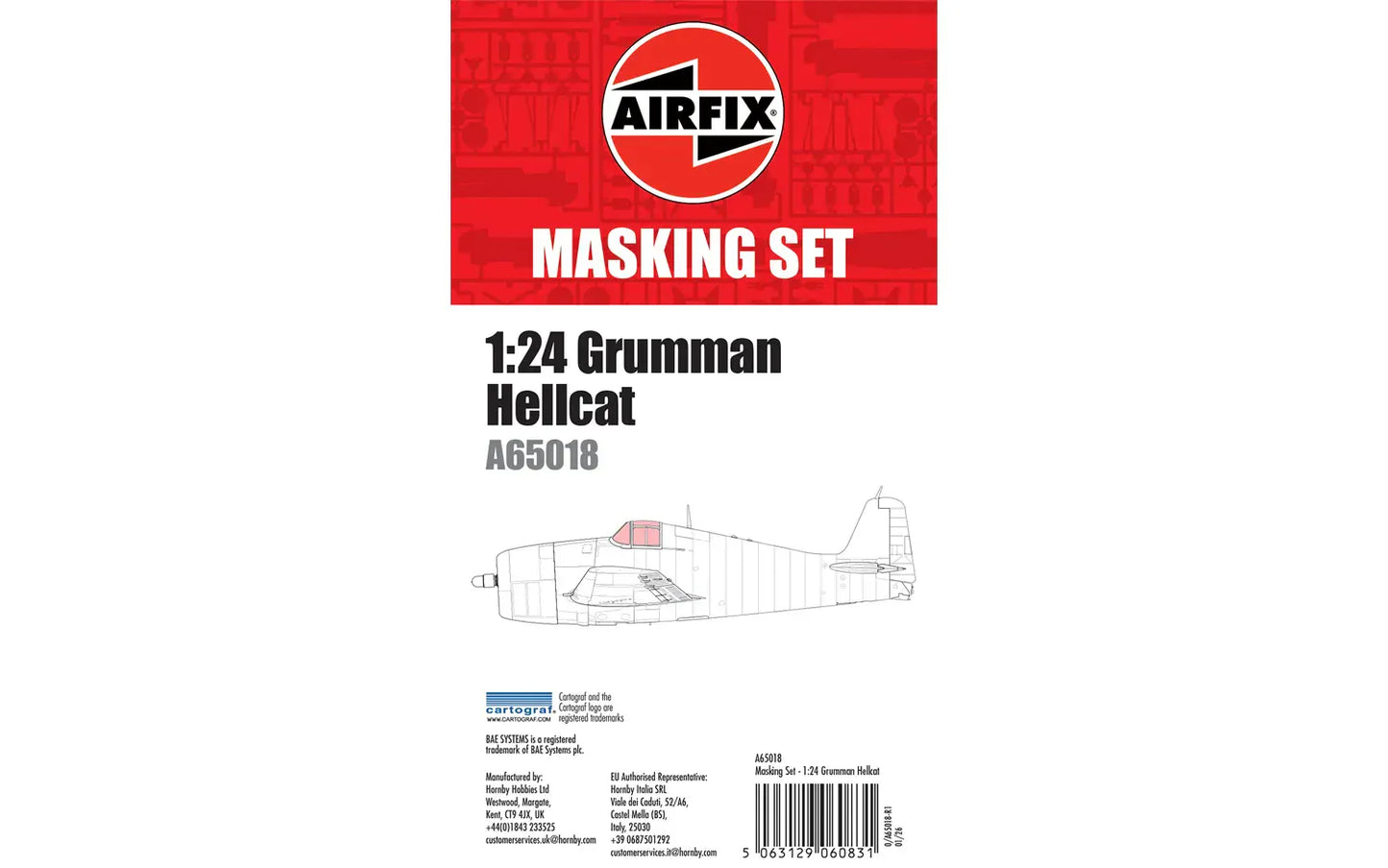 010 - Airfix - A65018 - Grumman F6F-5 Hellcat Masking Set - primary image