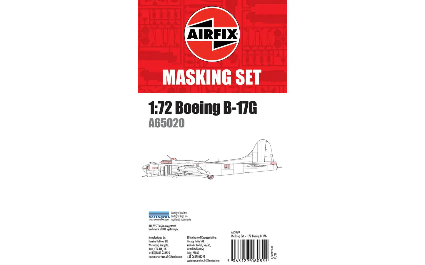 010 - Airfix - A65020 - Boeing B-17G Masking Set - primary image