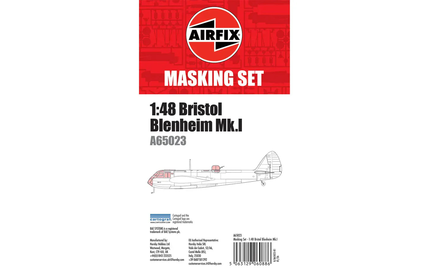 010 - Airfix - A65023 - Bristol Blenheim Mk I Masking Set - primary image