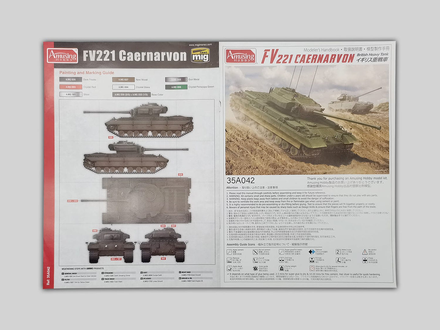 140 - Amusing Hobby - 35A042 - FV221 Caernarvon - instructions