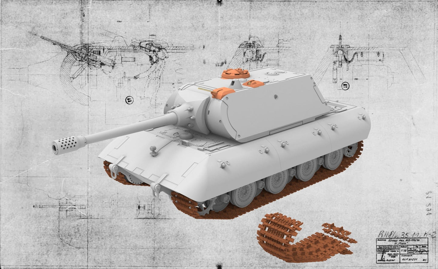 500 - Amusing Hobby - 35A046 - Pz.Kpfw. E-100 (Maus Turret) - digital model