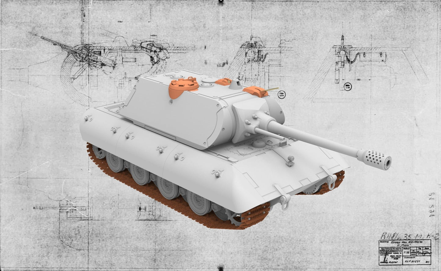 501 - Amusing Hobby - 35A046 - Pz.Kpfw. E-100 (Maus Turret) - digital model