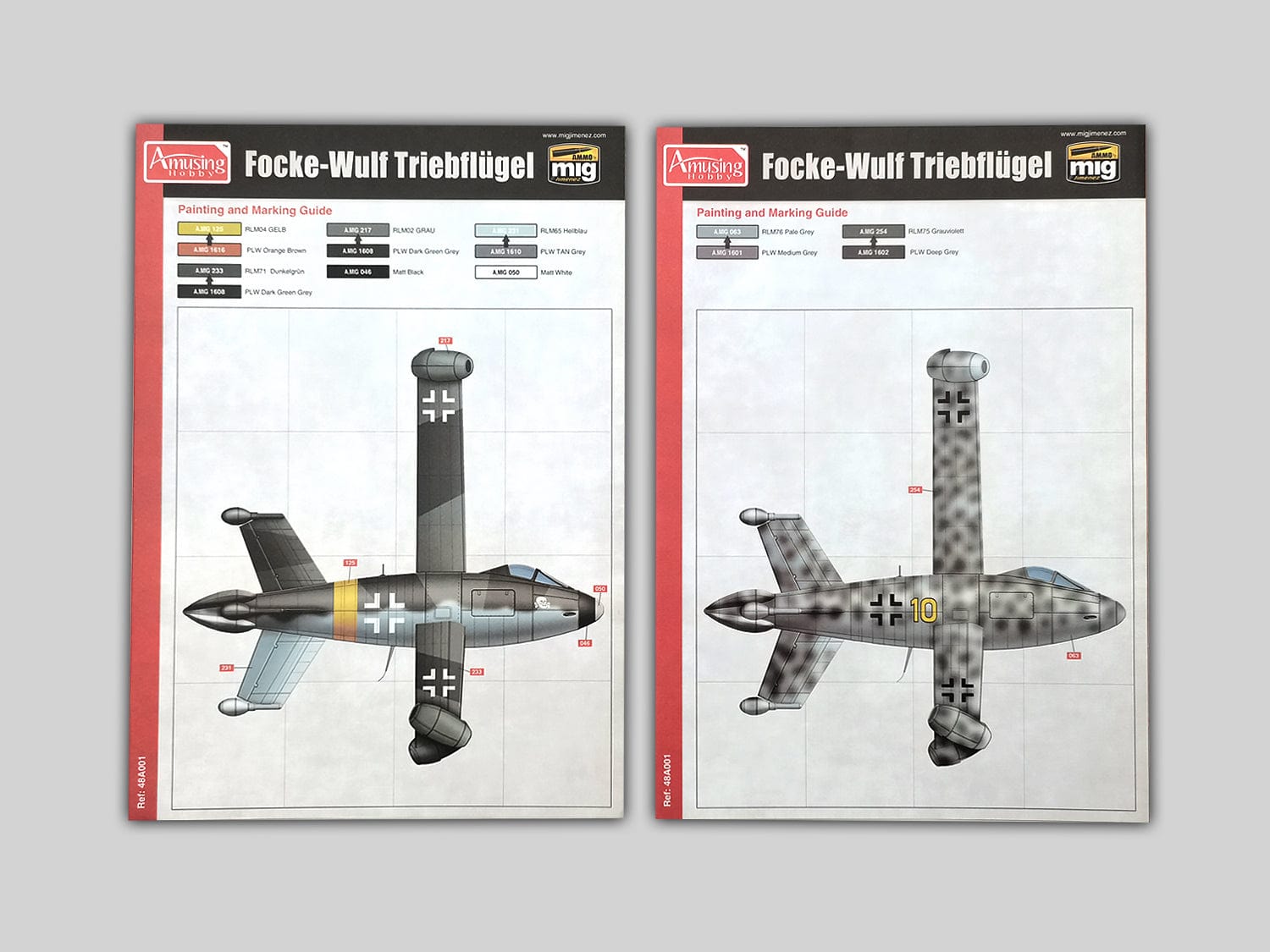Amusing Hobby - 48A001 - Focke Wulf Triebflügel - paint schemes