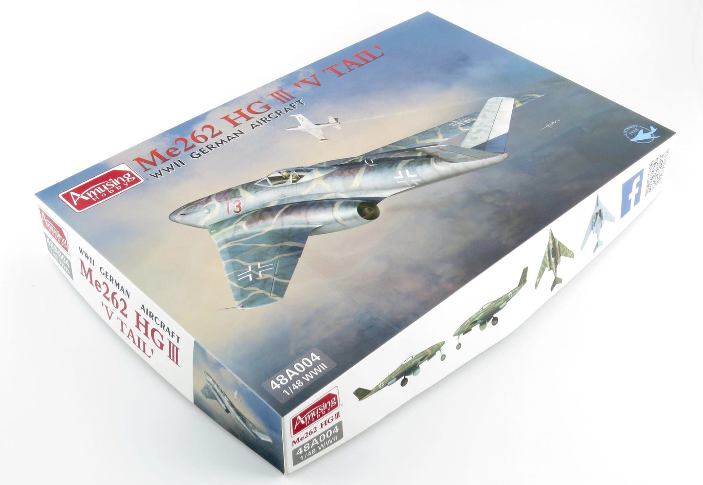 100 - Amusing Hobby - 48A004 - Messerschmitt Me 262 HG III V Tail - box front
