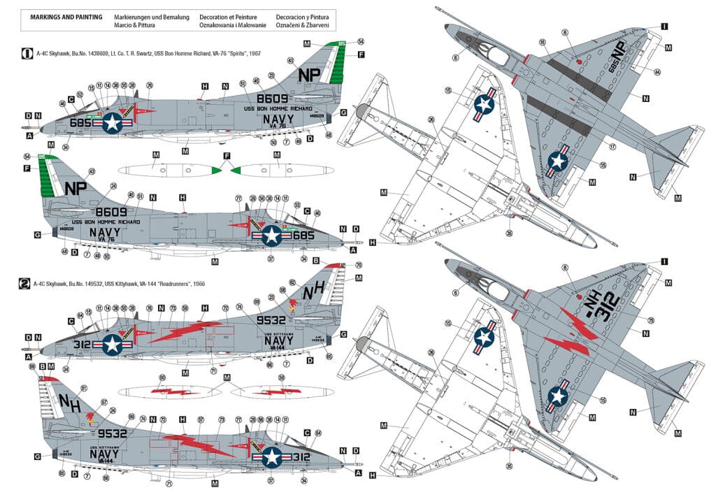 300 - Hobby 2000 - 48032 - Douglas A-4C Skyhawk - paint schemes