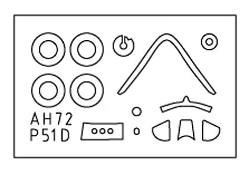 490 - Arma Hobby - 70071 - North American P-51K Mustang / Mustang Mk IVa - masks