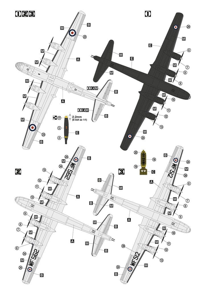 301 - Hobby 2000 - 72069 - Boeing Washington B Mk 1 - paint schemes