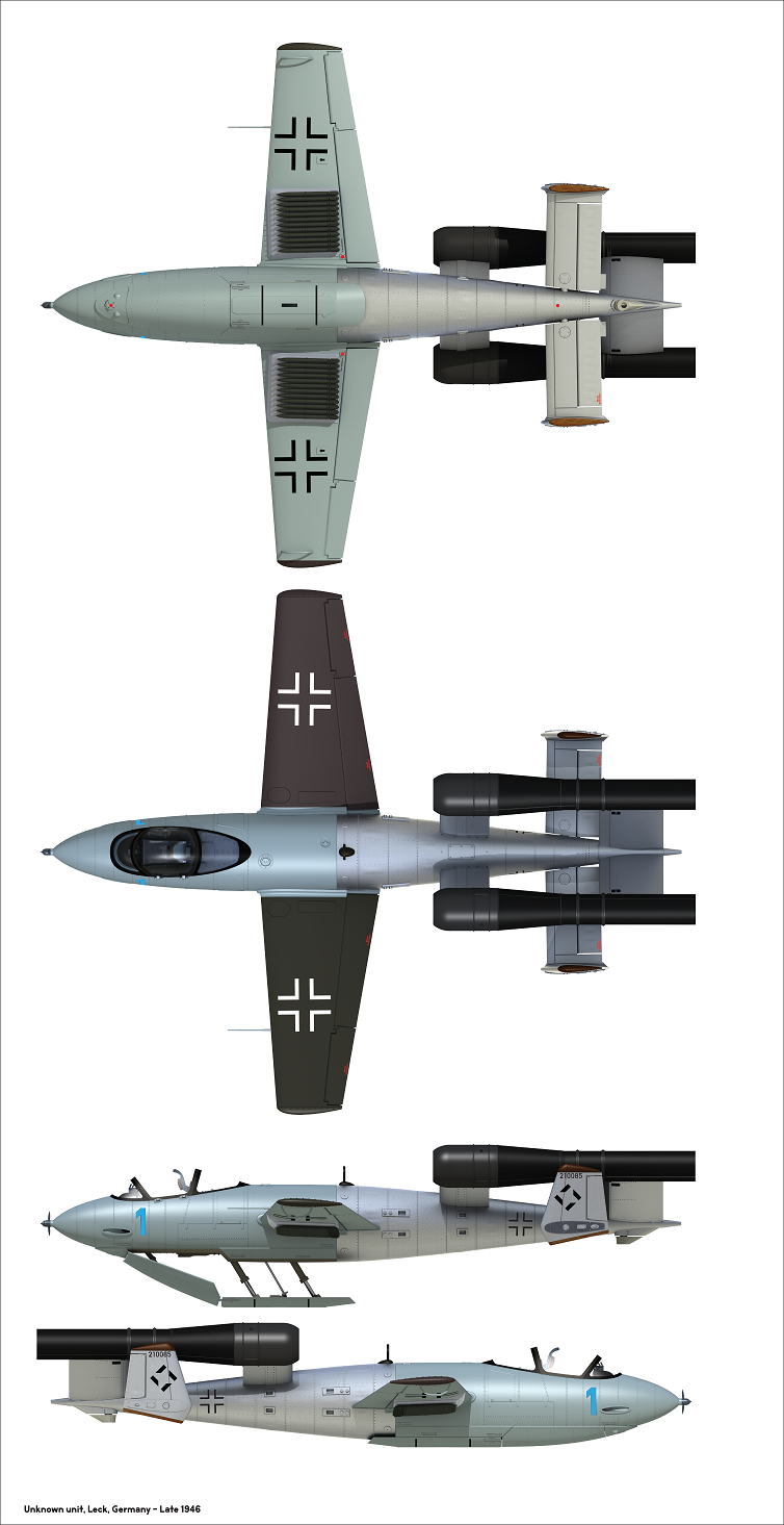 300 - Junkers Ju EF 126 Elli / 127 Walli - paint schemes - Unknown Unit, Leck, Germany Late 1946