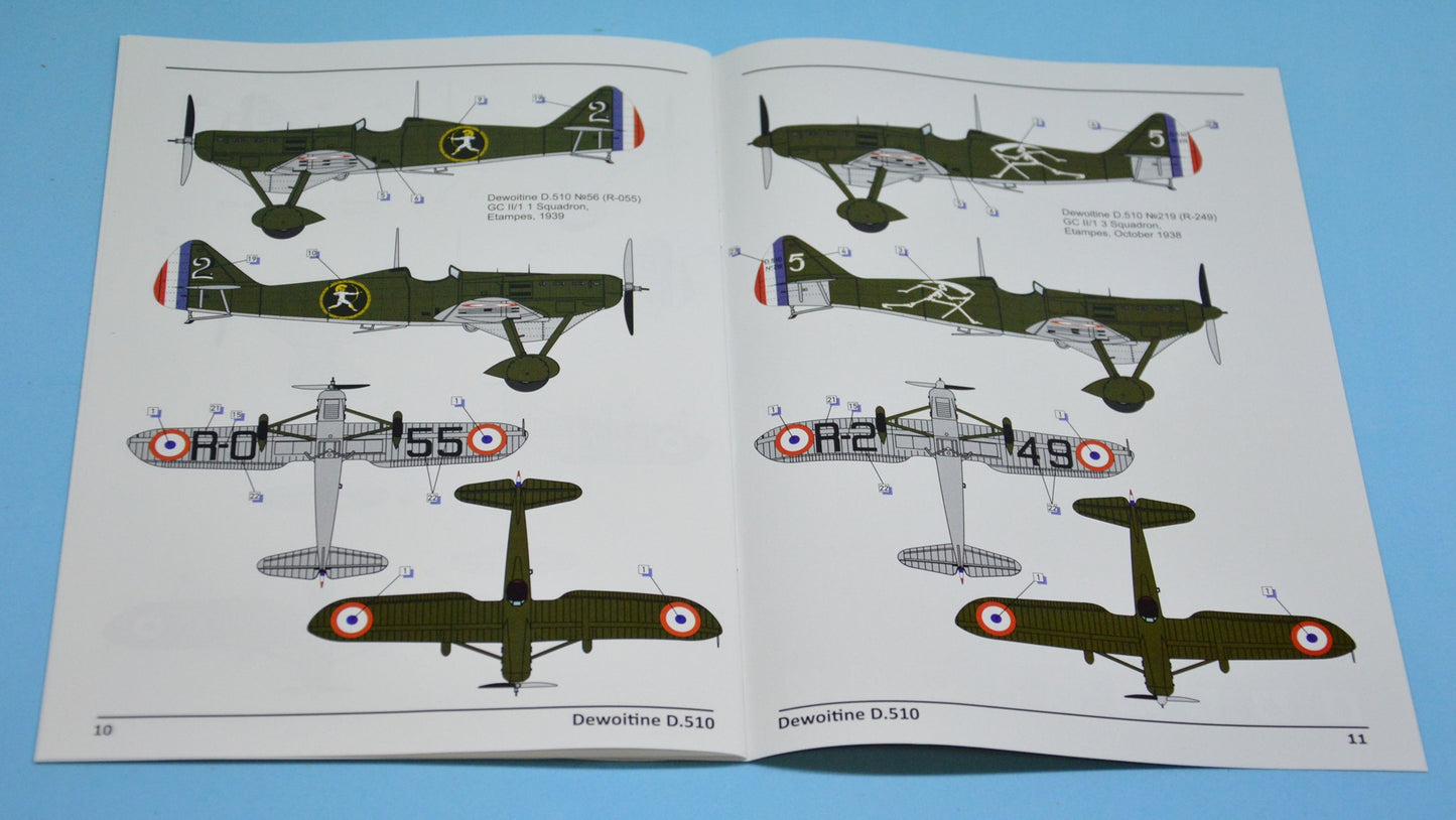 301 - Dora Wings - 32003 - Dewoitine D.510 - paint schemes