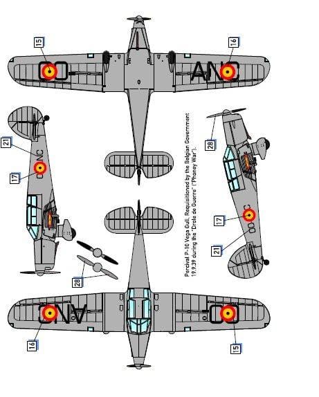303 - Dora Wings - 48005 - Percival P.10 Vega Gull - paint schemes