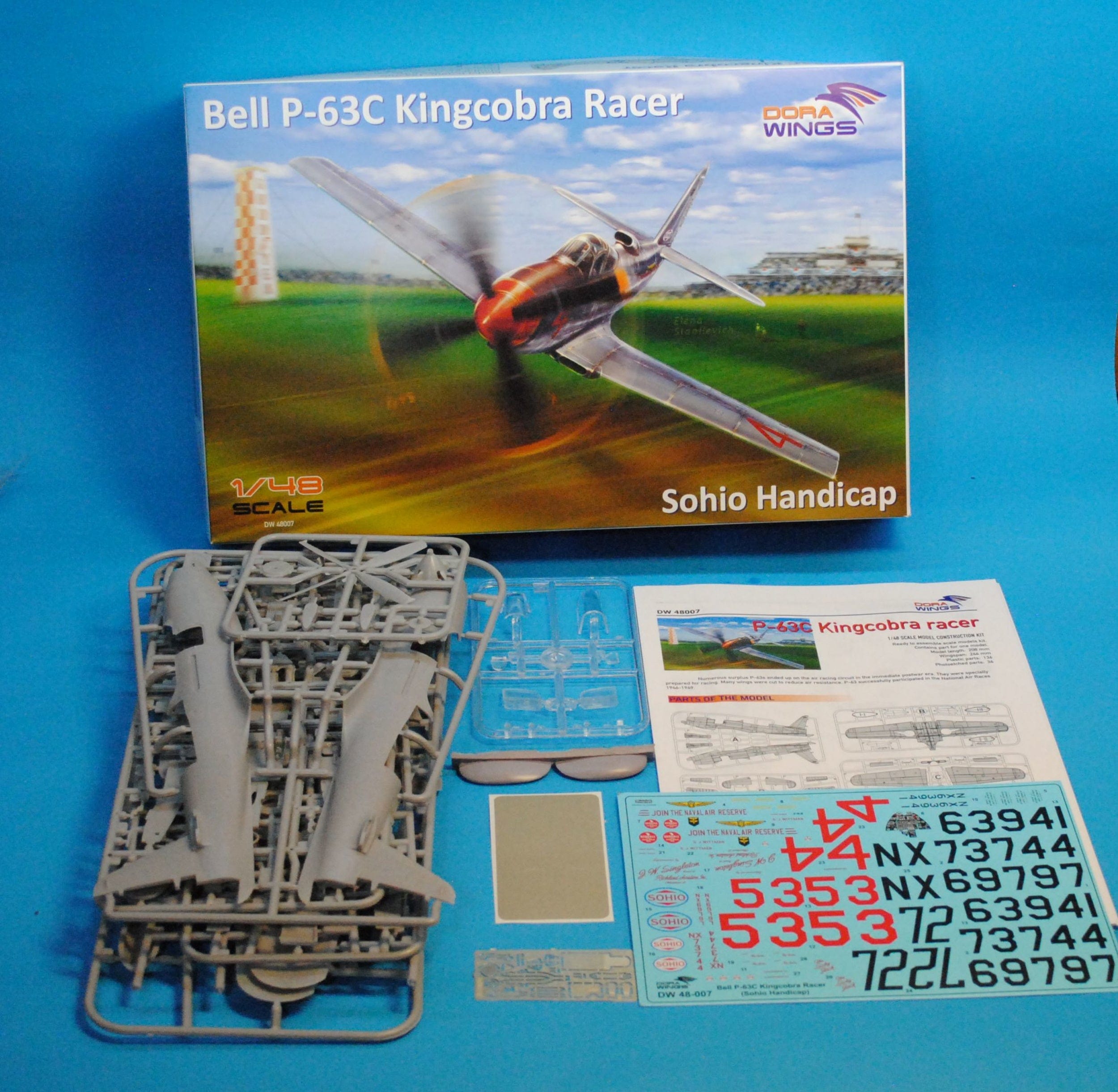 Dora Wings - 48007 - Bell P-63C Kingcobra Racer - box contents