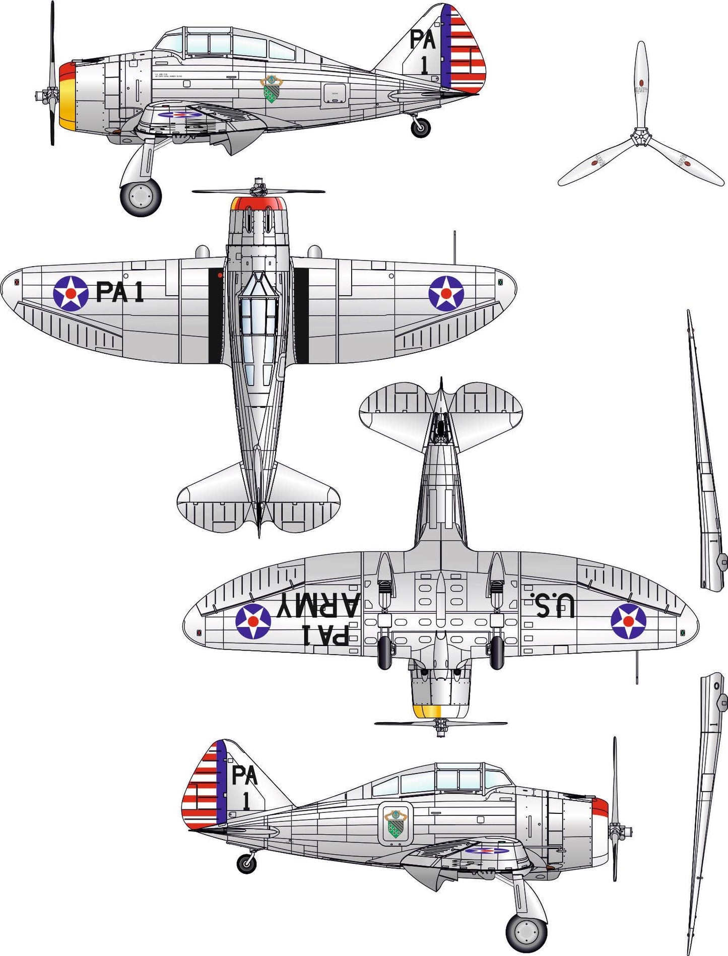 301 - Dora Wings - 48012 - Seversky P-35 - paint schemes