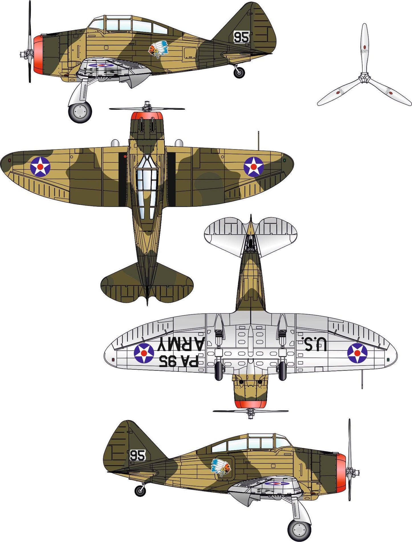 302 - Dora Wings - 48012 - Seversky P-35 - paint schemes
