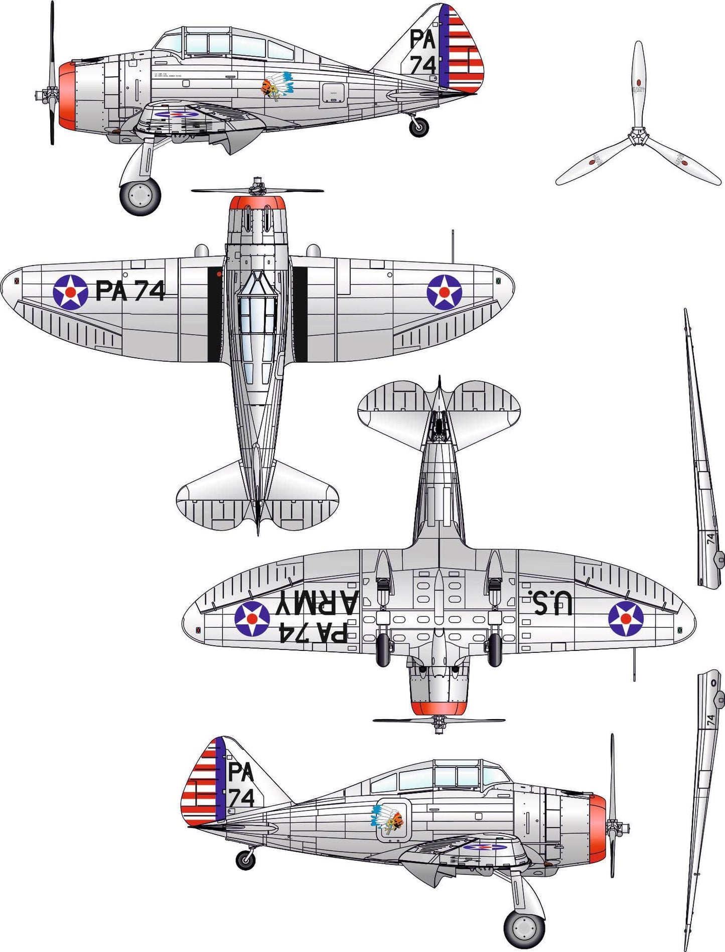 303 - Dora Wings - 48012 - Seversky P-35 - paint schemes